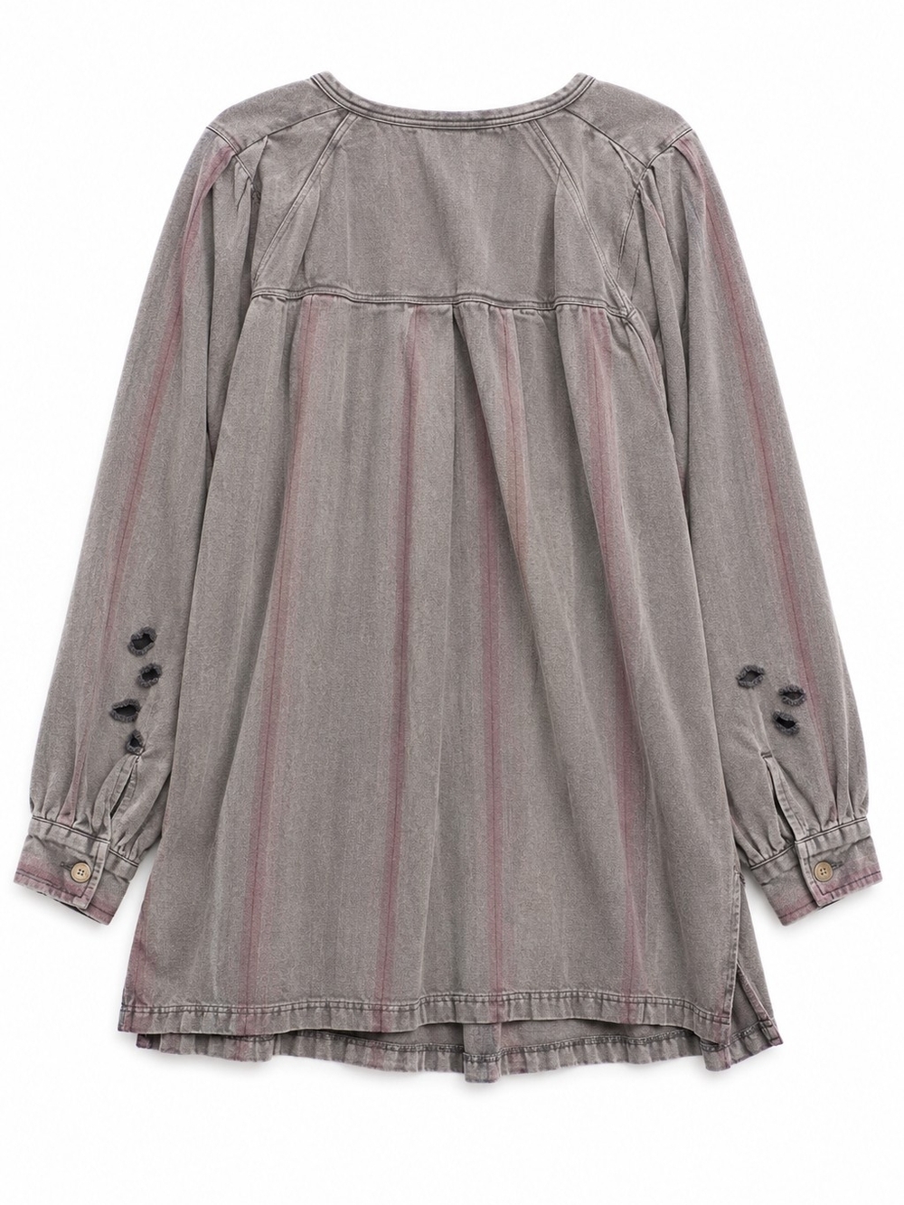 Free People Jackson Wyoming Distressed Oversized Sweatshirt Top L Boho Western - Picture 3 of 12